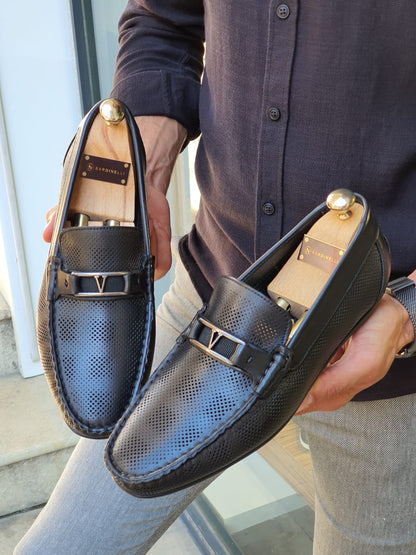 Custer Black Bit Loafers