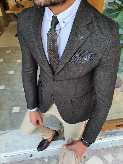 Henderson Khaki Slim Fit Blazer