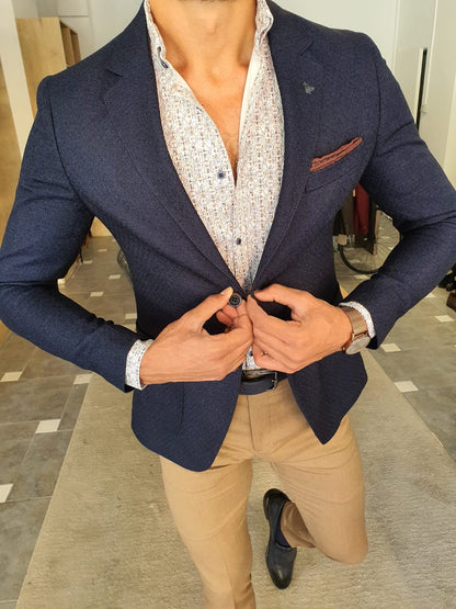 Torino Navy Blue Slim Fit Blazer: The Ultimate Versatile Jacket