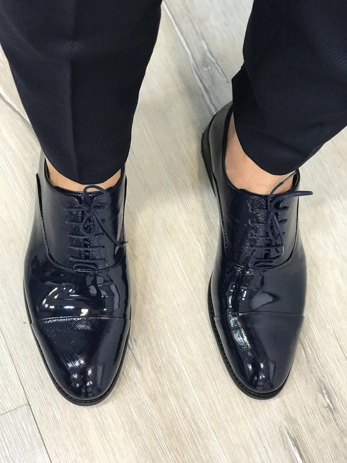 Ferrar Shine Navy Loafer - Elegant Leather Shoes for Any Occasion