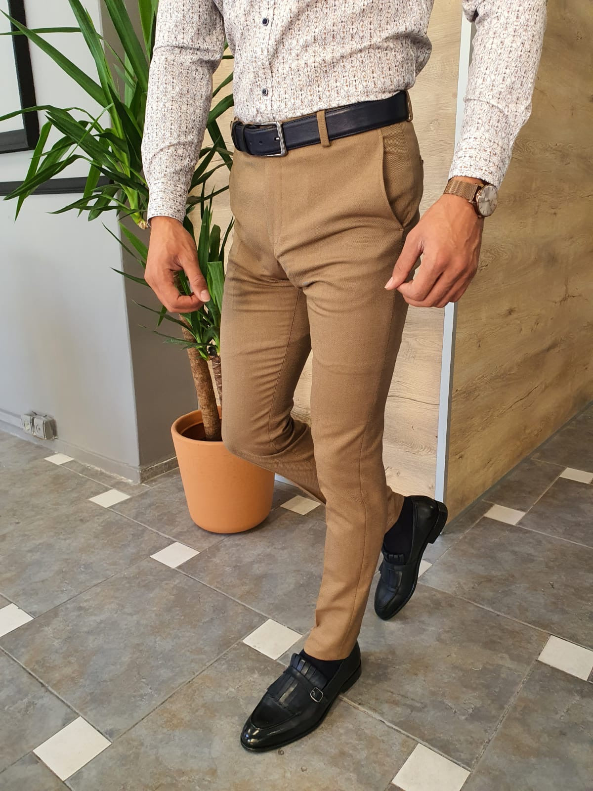 Torino Brown Slim Fit Pants - Versatile Elegance for Every Occasion