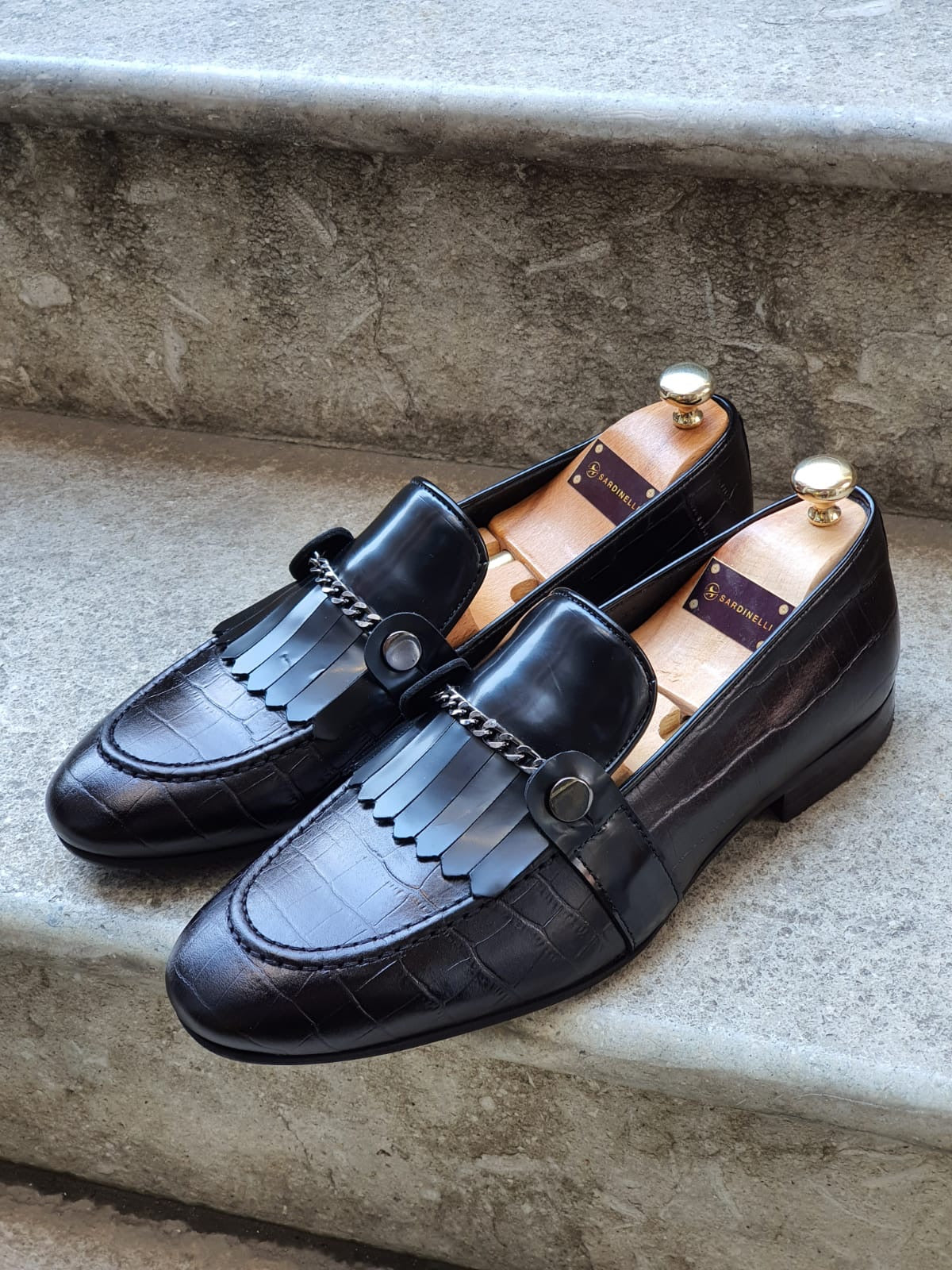 Reno Black Kilt Loafers