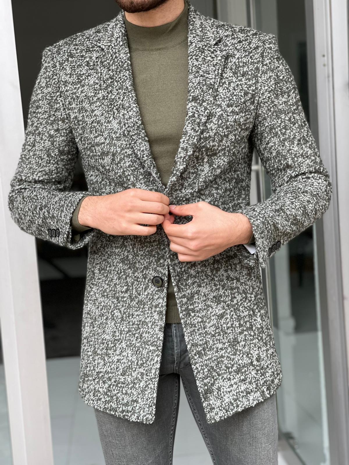 Melbourne Green Slim Fit Wool Long Coat: Sophisticated Style for Every Occasion