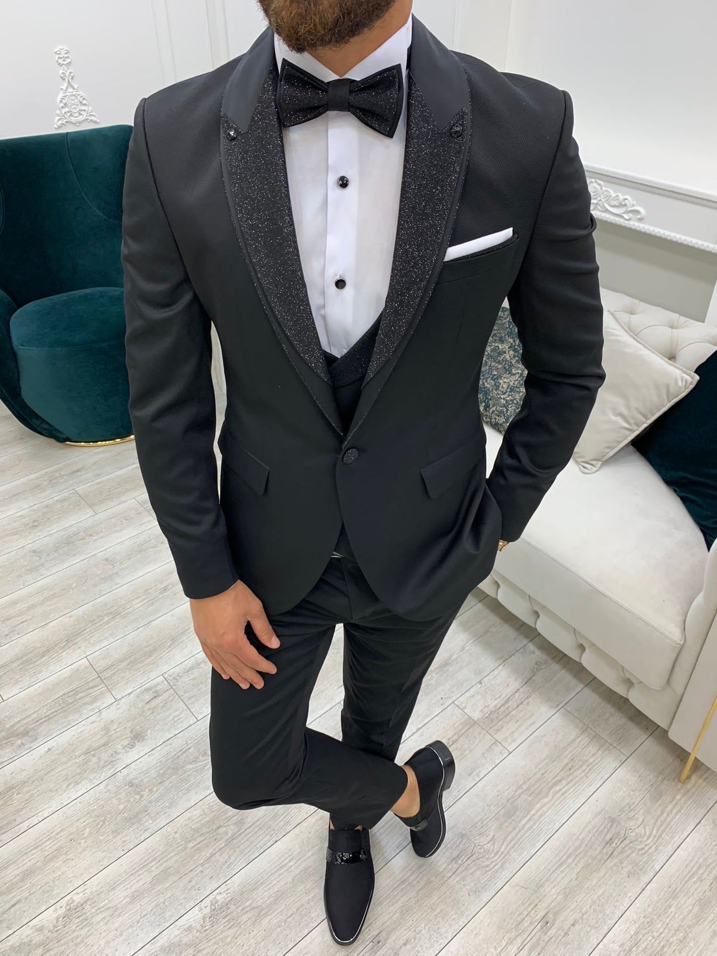 Bethesda Black Shawl Lapel Tuxedo: Timeless Elegance for Formal Occasions