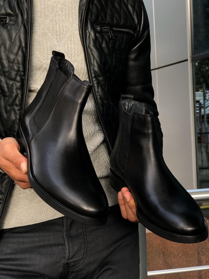 Aqua Black Chelsea Boots