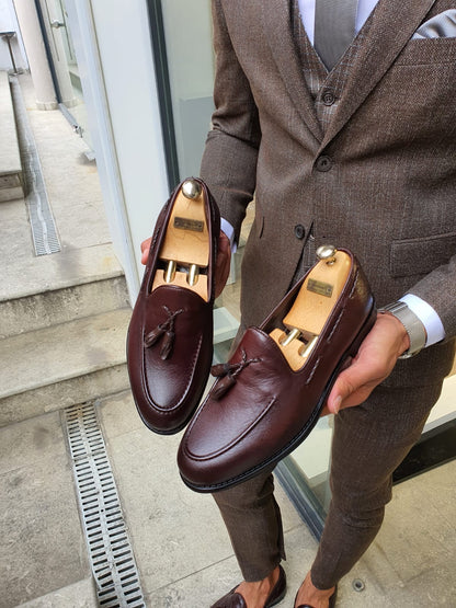 Fort Worth Brown Tassel Loafer - Elegant Leather Footwear for Men