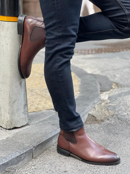 Remy Brown Chelsea Boots - Timeless Leather Elegance