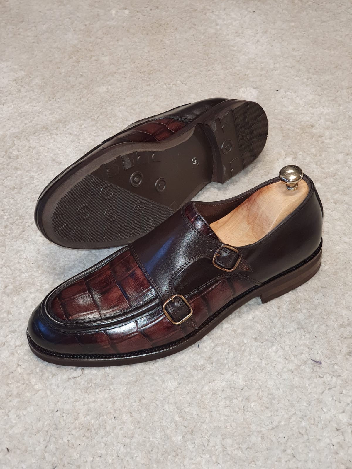 Montreal Brown Monk Strap Loafers for Men