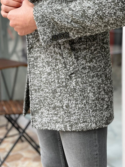 Melbourne Green Slim Fit Wool Long Coat: Sophisticated Style for Every Occasion