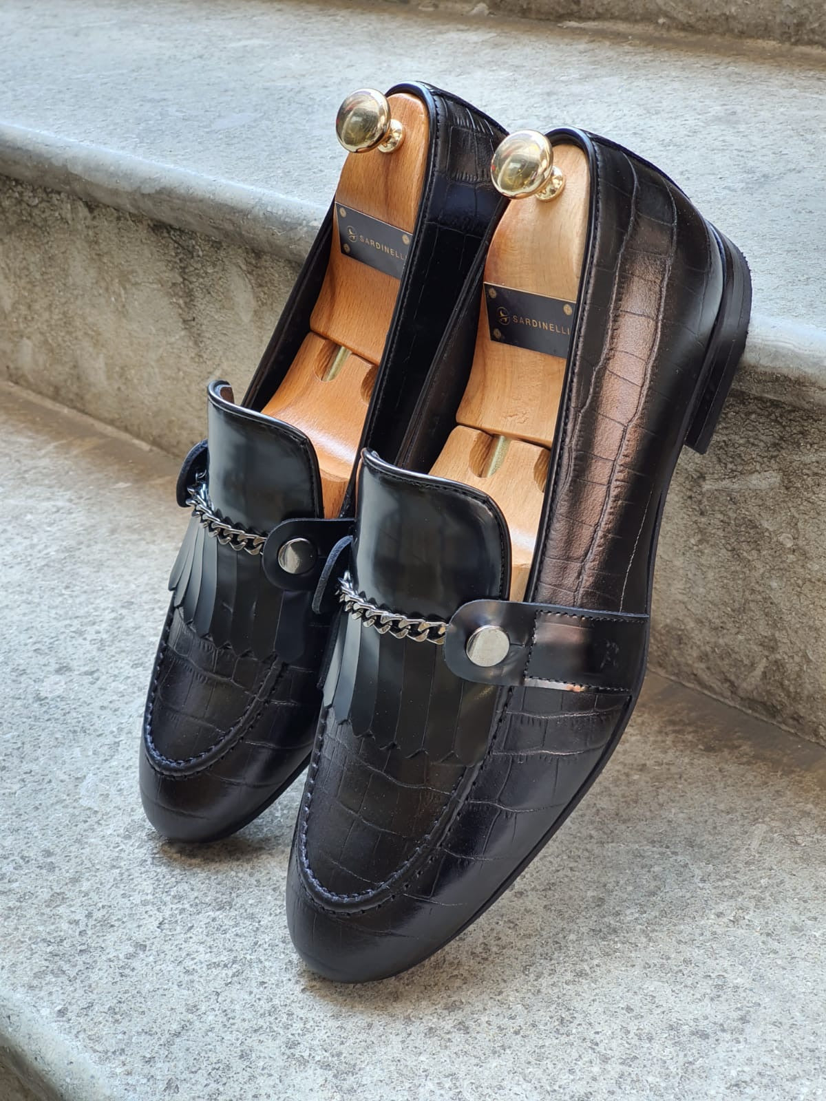 Reno Black Kilt Loafers