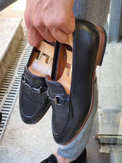 Custer Black Bit Loafers