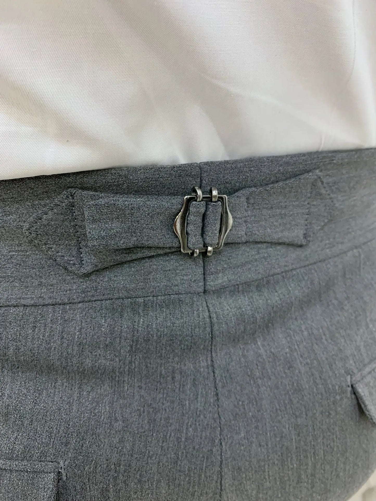 Grey Buckled Canvas Trousers for Every Occasion - BRABION