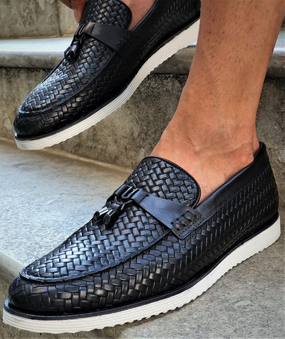 Stefano Black Leather Shoes - Elegant Versatility for Every Occasion