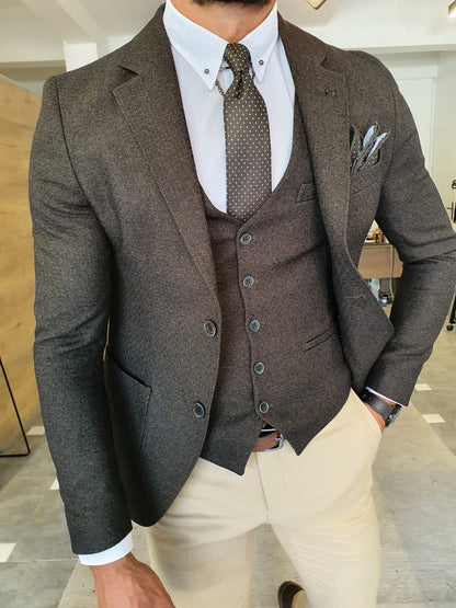 Henderson Khaki Slim Fit Suit - Elevate Your Elegance