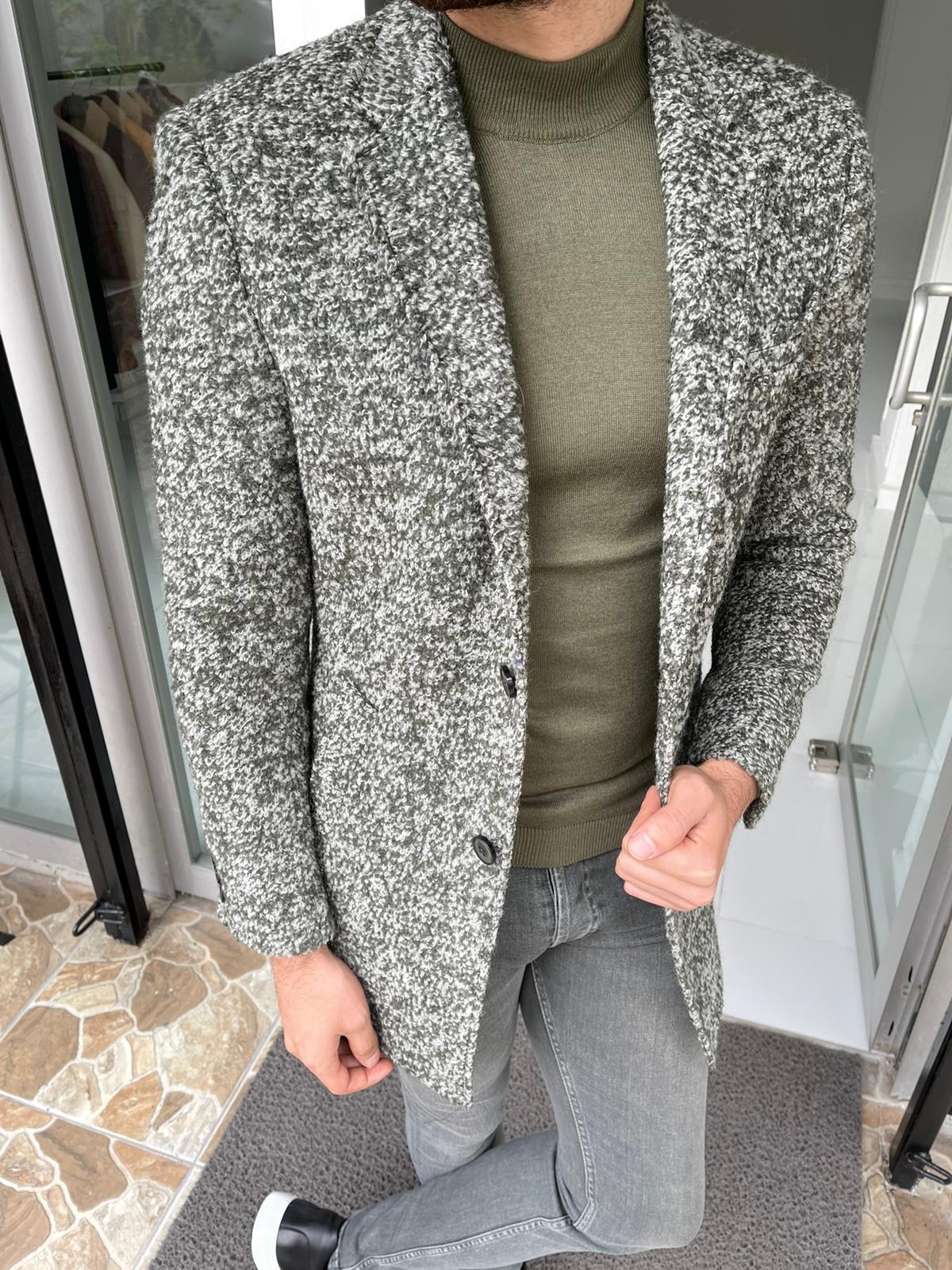 Melbourne Green Slim Fit Wool Long Coat: Sophisticated Style for Every Occasion