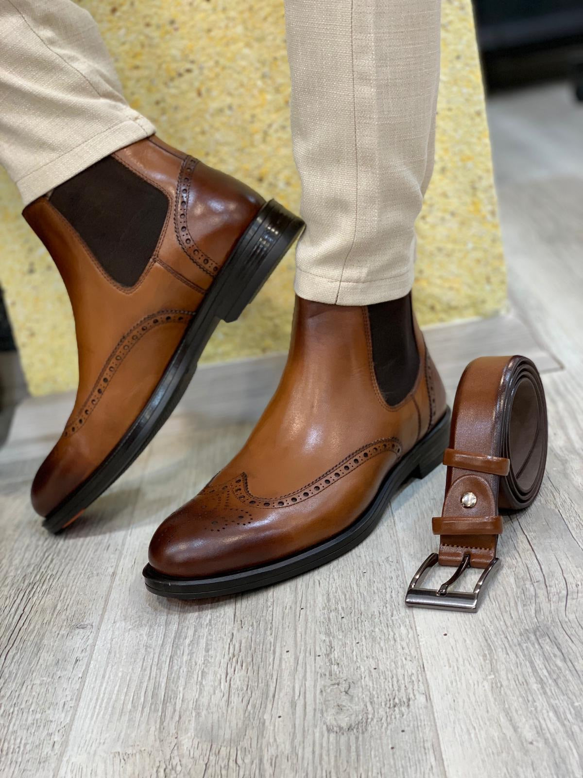 Ade Brown Chelsea Boots - Elegant Leather Footwear for Every Occasion