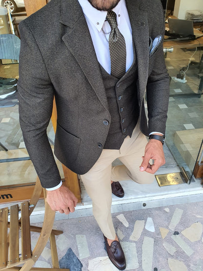 Henderson Khaki Slim Fit Suit - Elevate Your Elegance