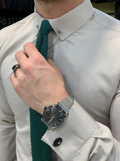 Jake Cream Slim Fit Shirt for All Occasions