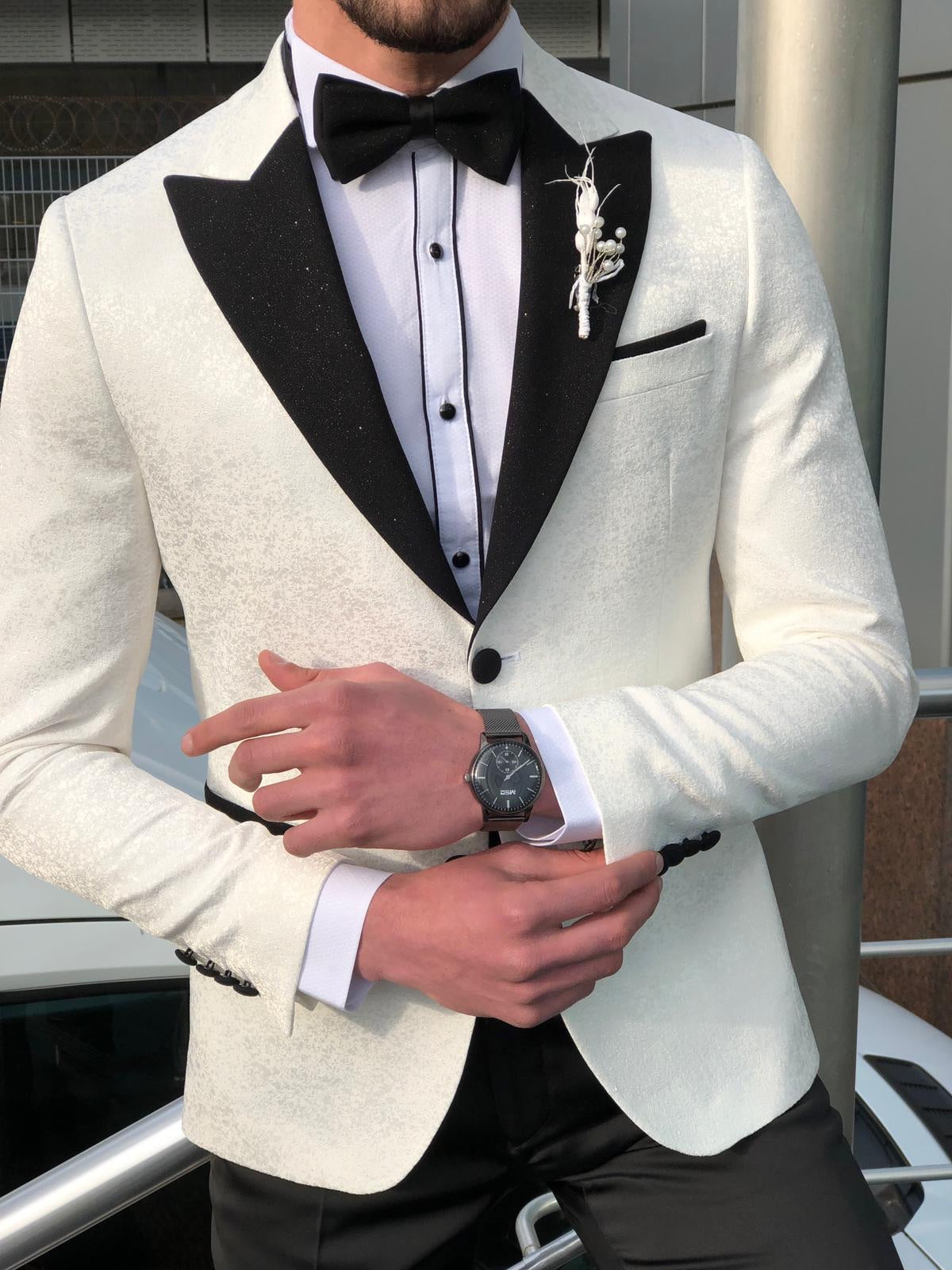 Bernard White Slim Fit Tuxedo